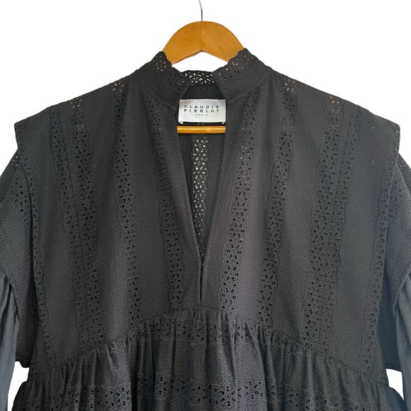 Claudie Pierlot Russe Puff-sleeve cotton mini dress like new condition - Picture 7 of 16